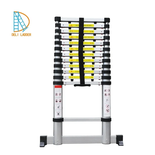 12.5FT Folding Climb Aluminum Ladder Telescopic Extension Step Ladder Multi Purpose ladder stool stairs