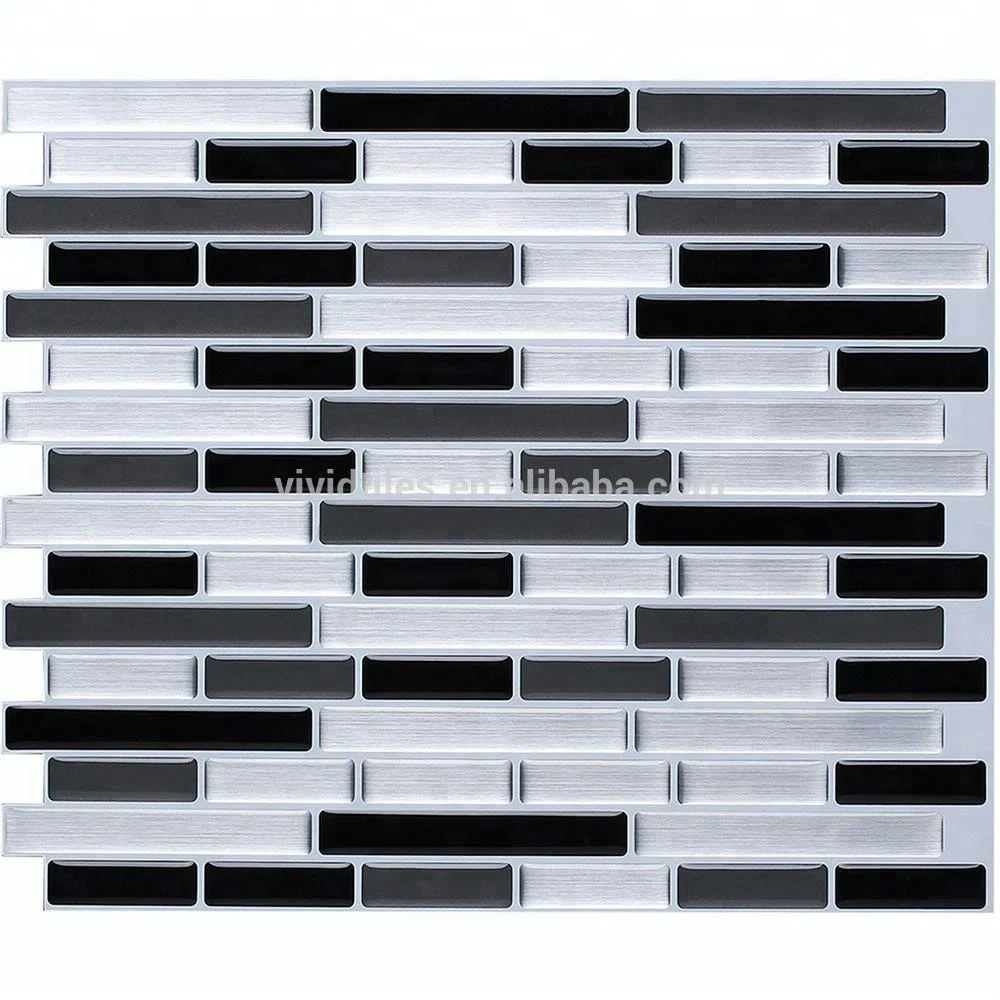 Peel and Stick Wall Tile Kitchen Bathroom Wall Decoration 11*9.25 Inch Self  Adhesive Mosaic Tile