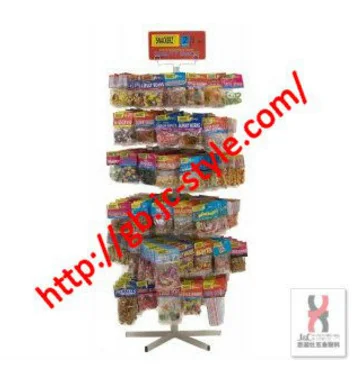 supermarket snacks display stand / candy and snacks display holder / rotated freely snacks hanging rack