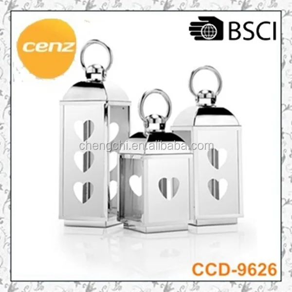 
Outdoor Home Decoration Luxury Metal stainless steel candle lantern for Garden 
