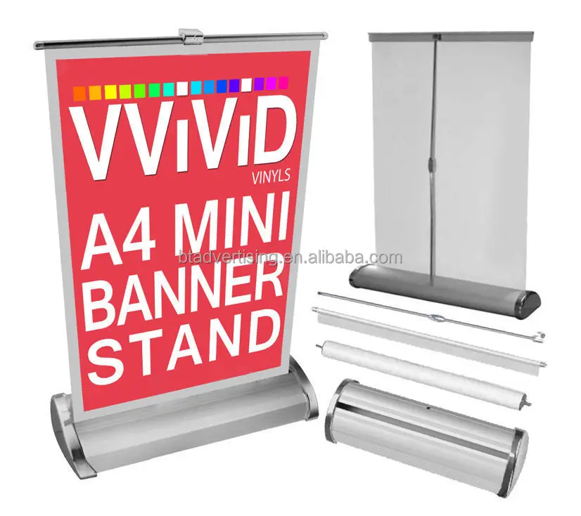a3&a4 mini roll up banner pocket desktop roll screen