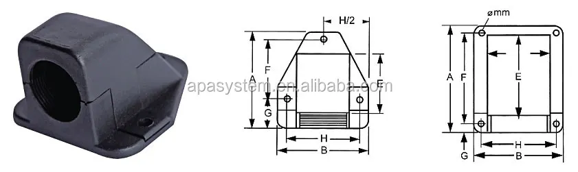 Хорошее Качество Полиамид Большой Размер Conduit Фланец Разъемы