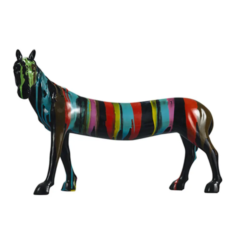 Abstract Sculpture Arts Decoration Figure Colorful Painted Dachshund Dog Modern Dog Sculpture