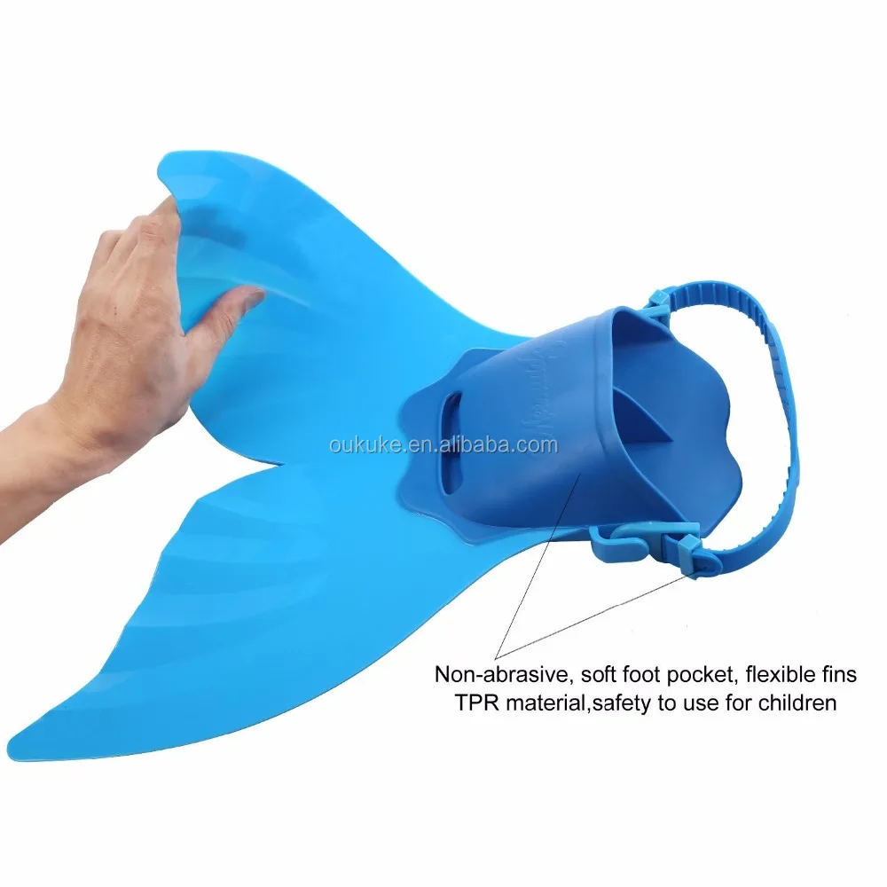 2018 pink green adjustable China cheap quality swim fins mermaid tail monofin