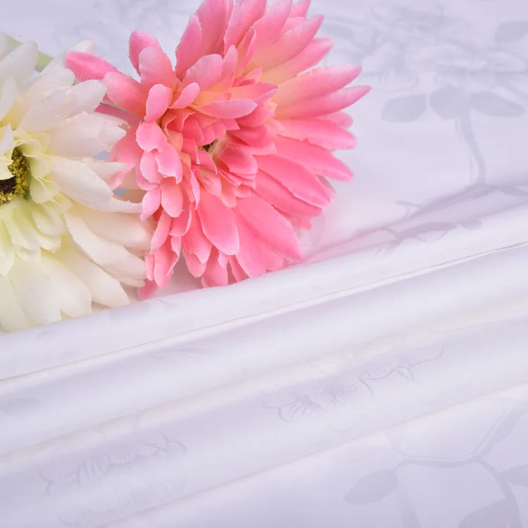 White Percale 300 Thread Count 100% Cotton Fabric For 5 Star Hotel Bedding