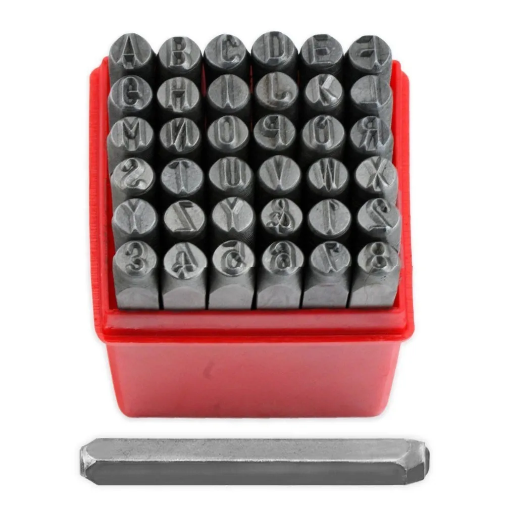 Letter Number Stamp Punch Set Hardened Steel Metal Wood Leather Steel Punch Alphabet Letter Number Tool Leather craft Stamp
