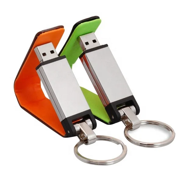 Дешевый кожаный usb флеш-накопитель 16 ГБ 32 ГБ с кольцом для ключей