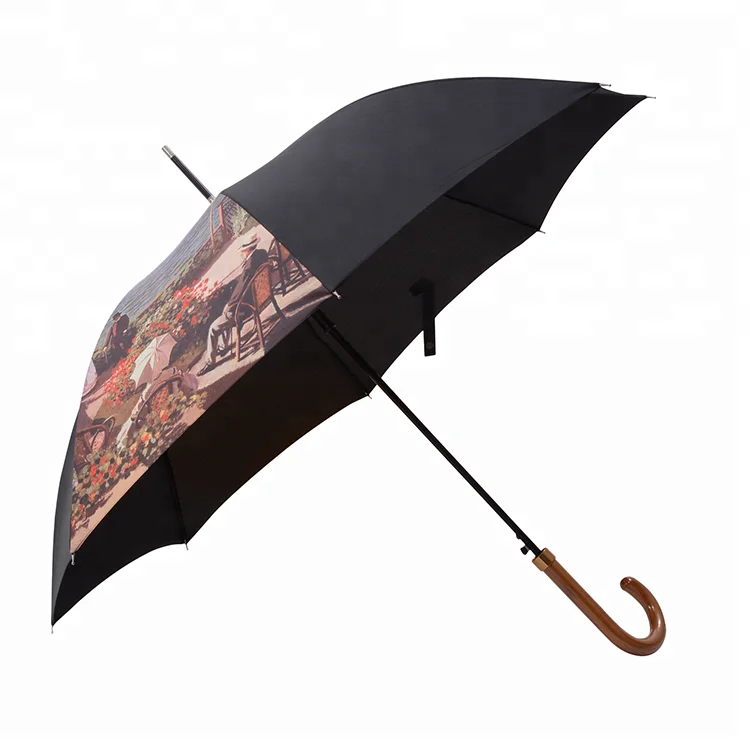 Chinese traditional printed golf portable handheld lady sun parasol umbrella