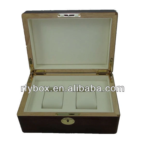 custom wooden gift packaging box for double watches