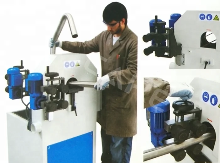  P-100 Автоматическая шлифовальная лента полировальная машина для изогнутой трубы максимальной из нержавеющей стали 110 мм