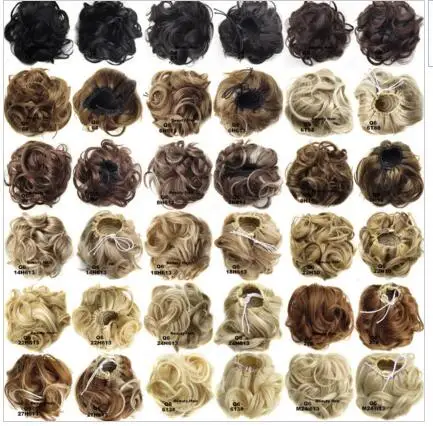 
ombre three tone highlight color synthetic clip bun pieces women hair accessories human hair wigs hair extension Wholesale price 