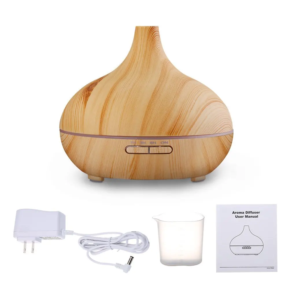 300ml Cool Mist Humidifier with Color Changing LED Lights Ultrasonic Aroma Diffuser for Office