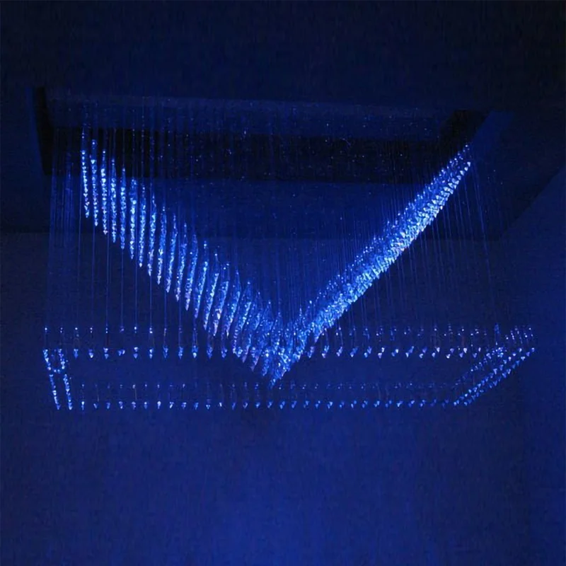 
Modern color changeable decorative fiber optic crystal chandelier light 