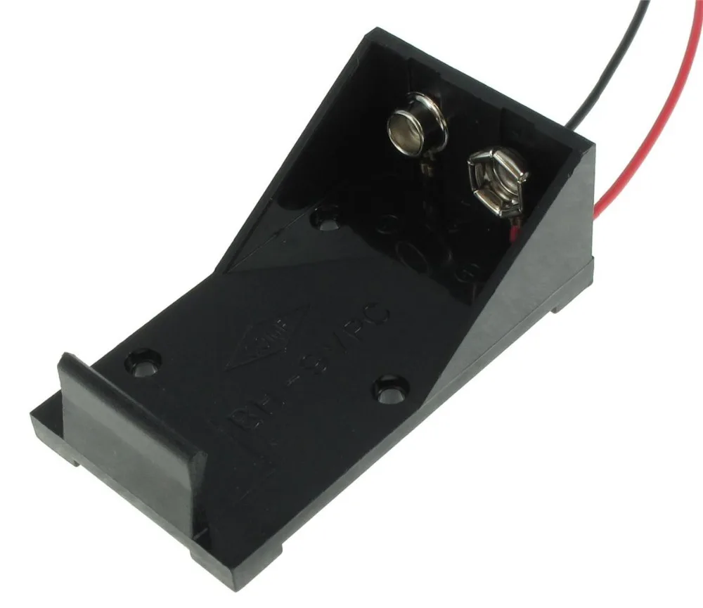 9V Batteries Storage Box Holder, AA battery holder with wire, BH610