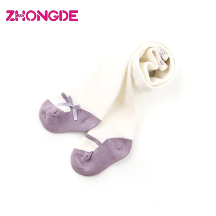 Custom cotton korean tube jacquard tights for girl