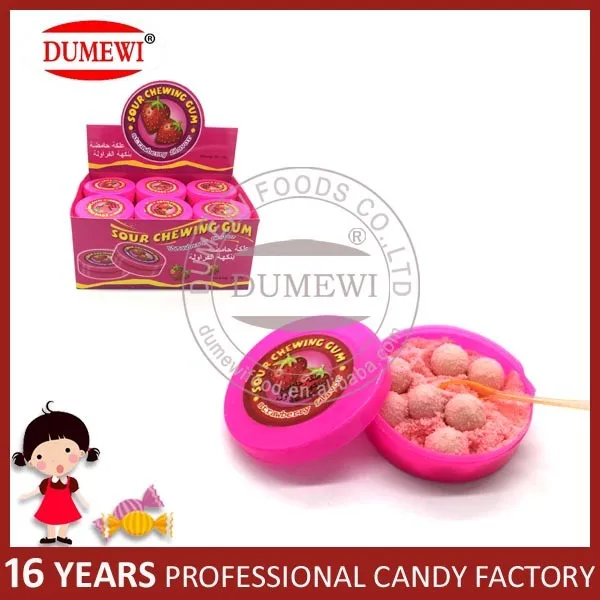 Фруктовый Вкус Круглый Шарик Жвачки с Кислые Конфеты Порошок