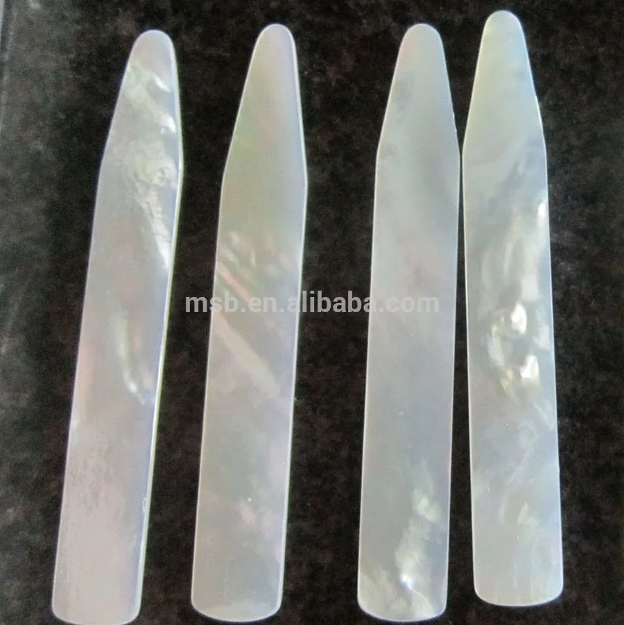 High quality white mother of pearl shell collar stays