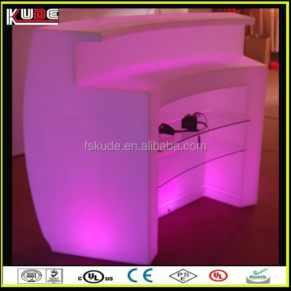 LED glowing portable bar counter plastic lighting outdoor bar
