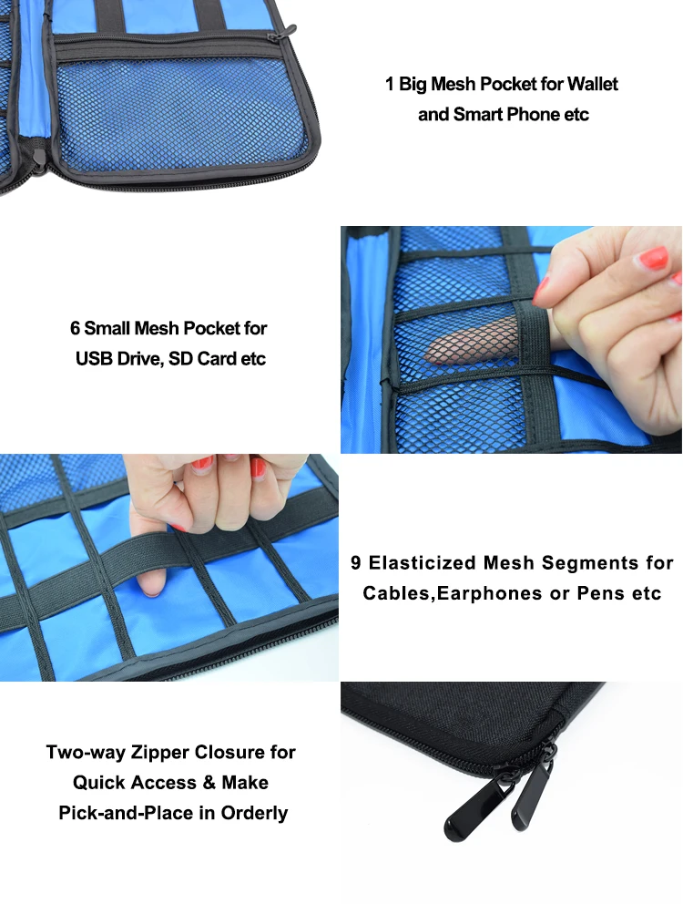 best seller portable home office travel black gadget organizer