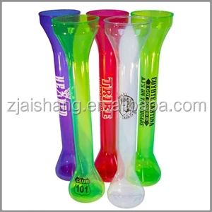Wholesale custom color durable plastic juice yard glass for GYM