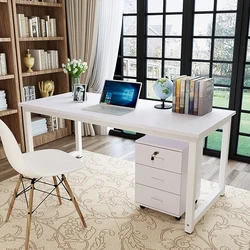 Modern Melamine table top and metal leg office table