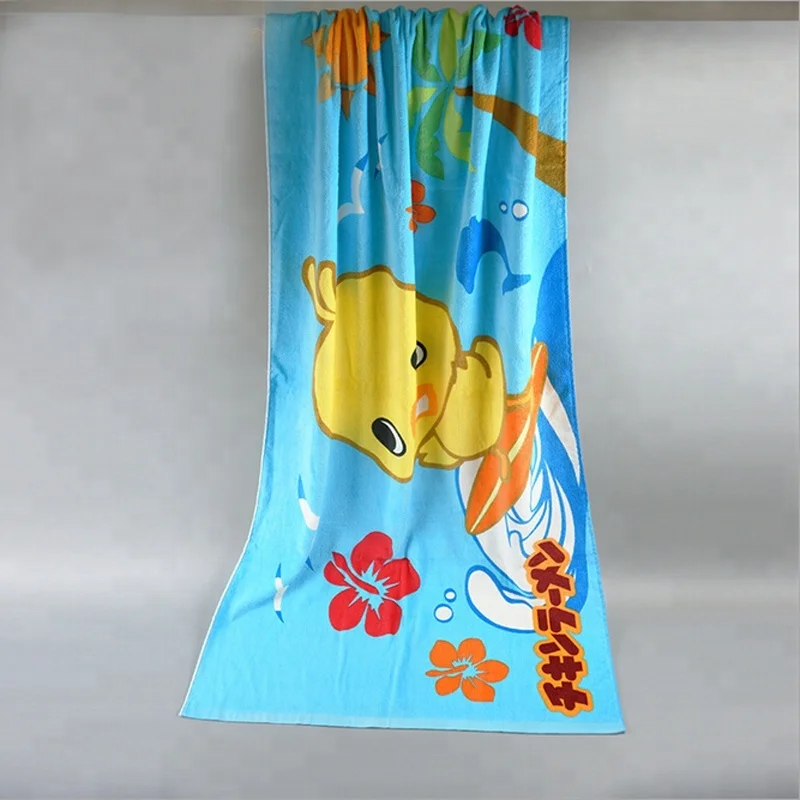 100% Cotton Velour Customized Promotional Beach Towel