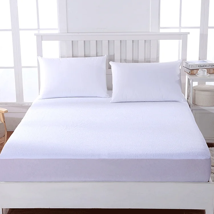 
60gsm Hot Selling Removable Zipper Cover Mattress Topper Hotel Waterproof Mattress Protector Hotel Bed Bug Mattress Cover Woven 