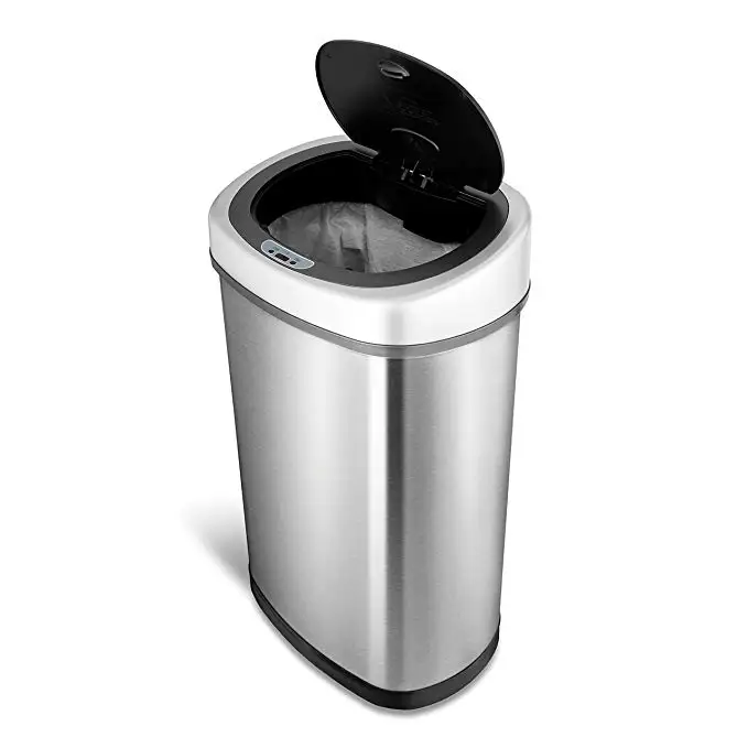 50L stainless steel sensor household garbage bin wholesale trash can with sensor high-tech classic electronic bin