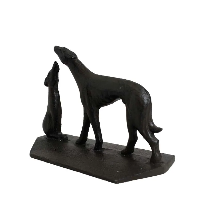 Casting door wedge European animal creativity metal crafts home villa retro iron greyhound door stop