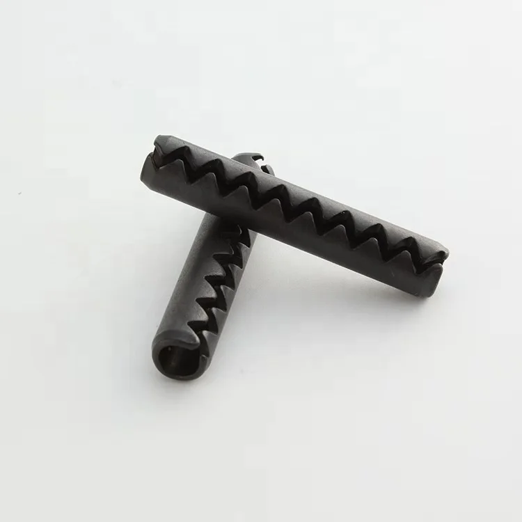 Factory customized high quality JIS B2808 65Mn/stainless steel cylindrical slotted serrated spring tension pins