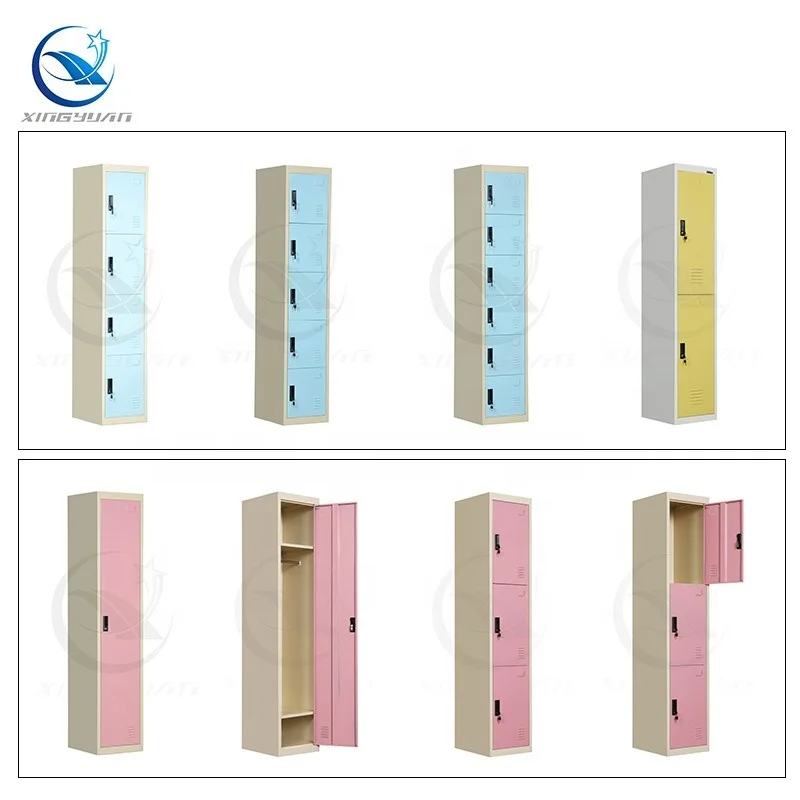Strong structure  cheap dorm steel metal locker 1 door wardrobe