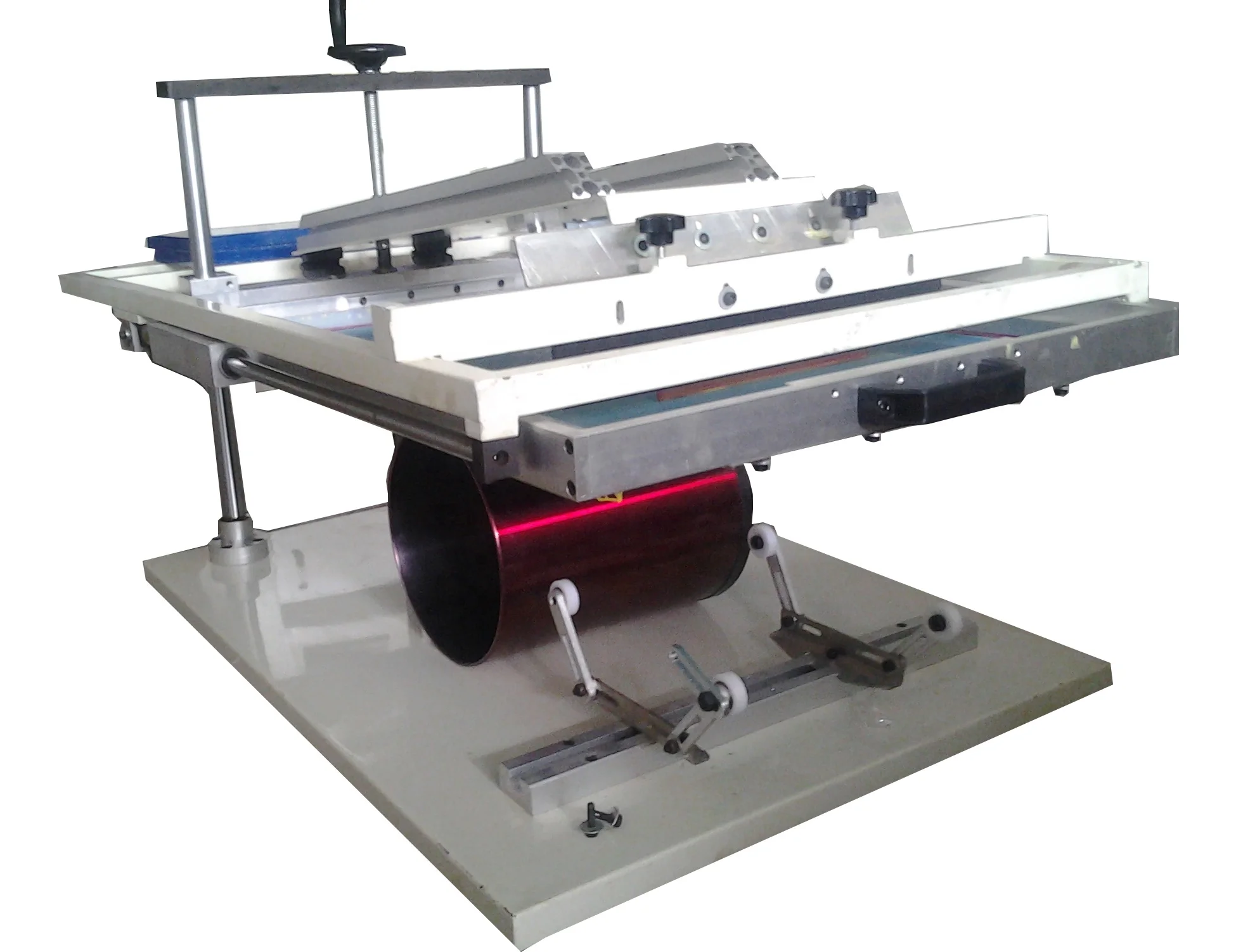 LT-S1 D-manual round screen printing machine manual cylindrical screen printer for bottles mugs wristband bracelet printing