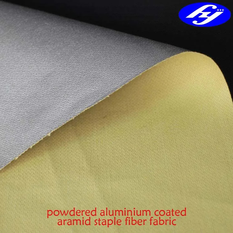 powdered aluminium coated aramid fabric for thermal insulation