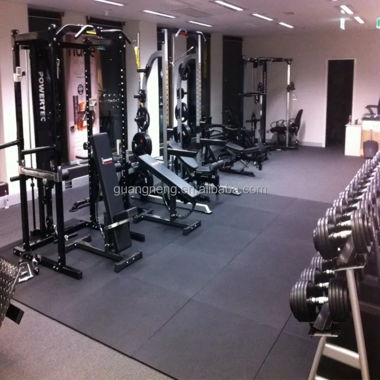 Latest Floor Rubber Gym Mat Black Rubber Tiles Lastic Outdoor Safety Recycled Granules Rubber Floor Tile For Gym