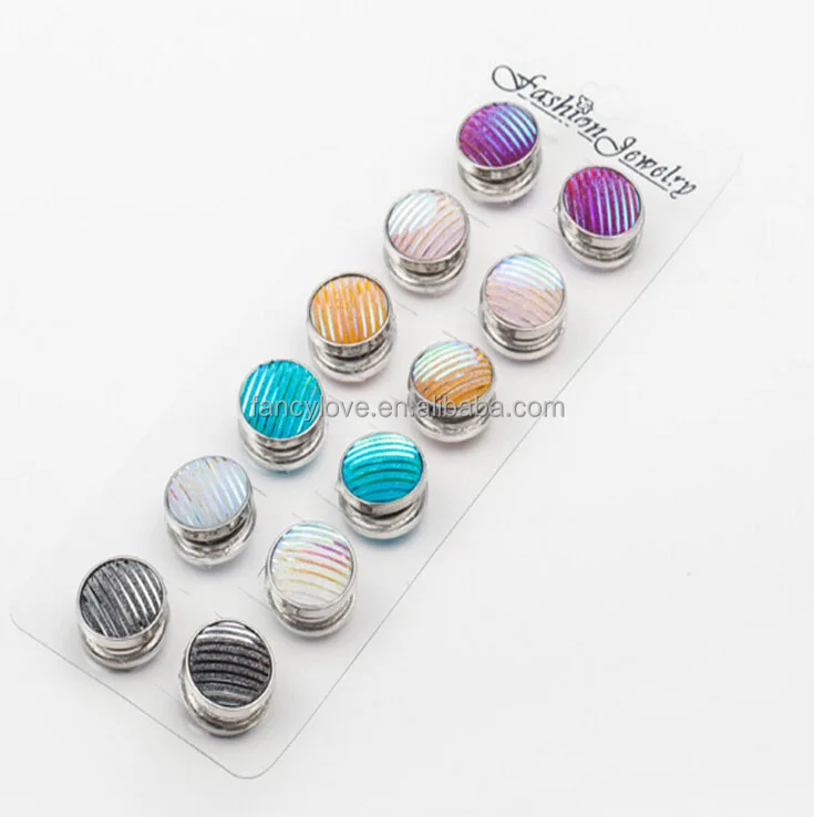 
Fancylove Jewelry new design colorful round strong magnetic Muslim brooch hijab pins 