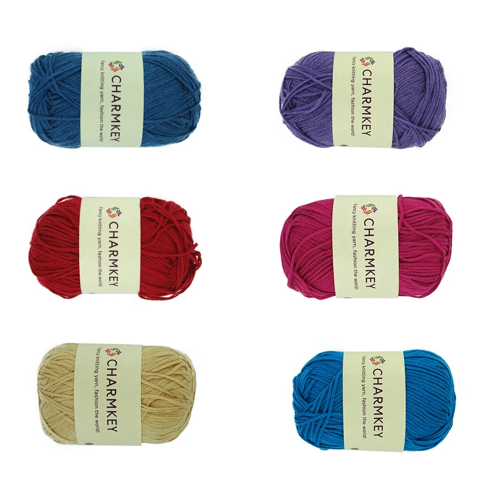 
Rainbow colorful bamboo crocheting yarn bamboo spun yarn 