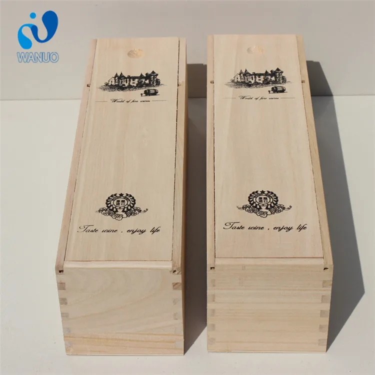 Popular Low Moq Sliding Cover Custom Storage Wooden Wine Gift Box