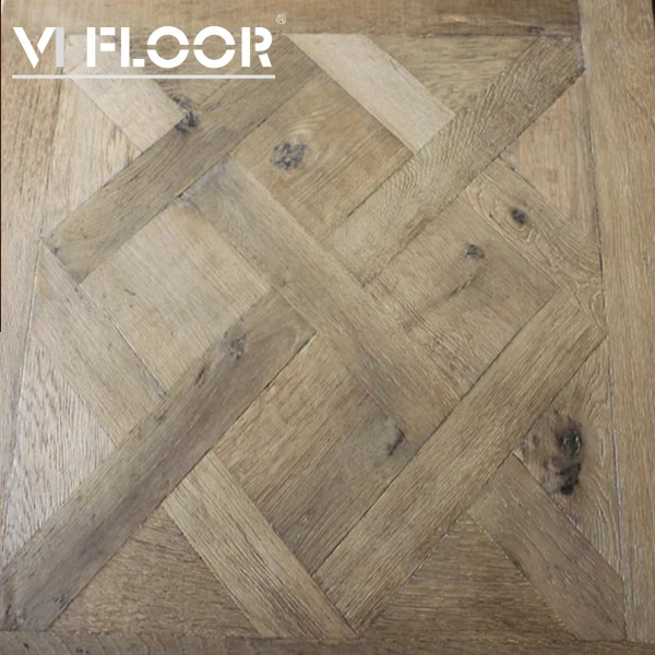 Hand Made French Oak White Parquet Flooring