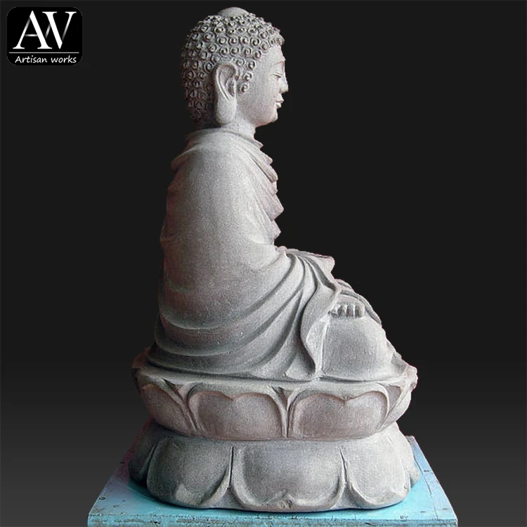 Natural garden stone large life size kwan yin statue