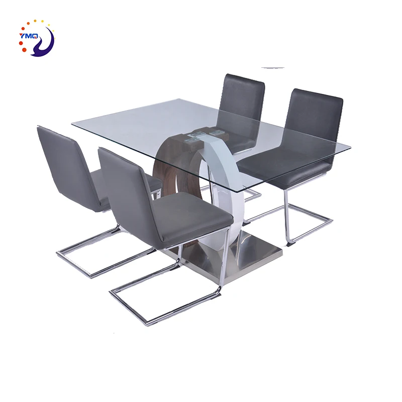 Chinese furniture homemade restaurant kitchen glass dining table modern