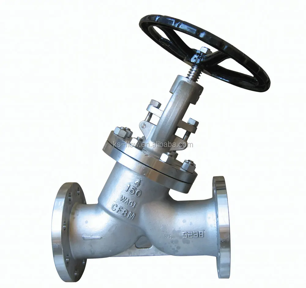 Y Type globe valve drawing