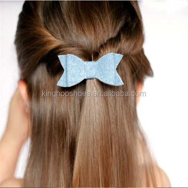 
2.5 inches - Leather Bow, Leather Hair Accessories, Leather Bow Clip 