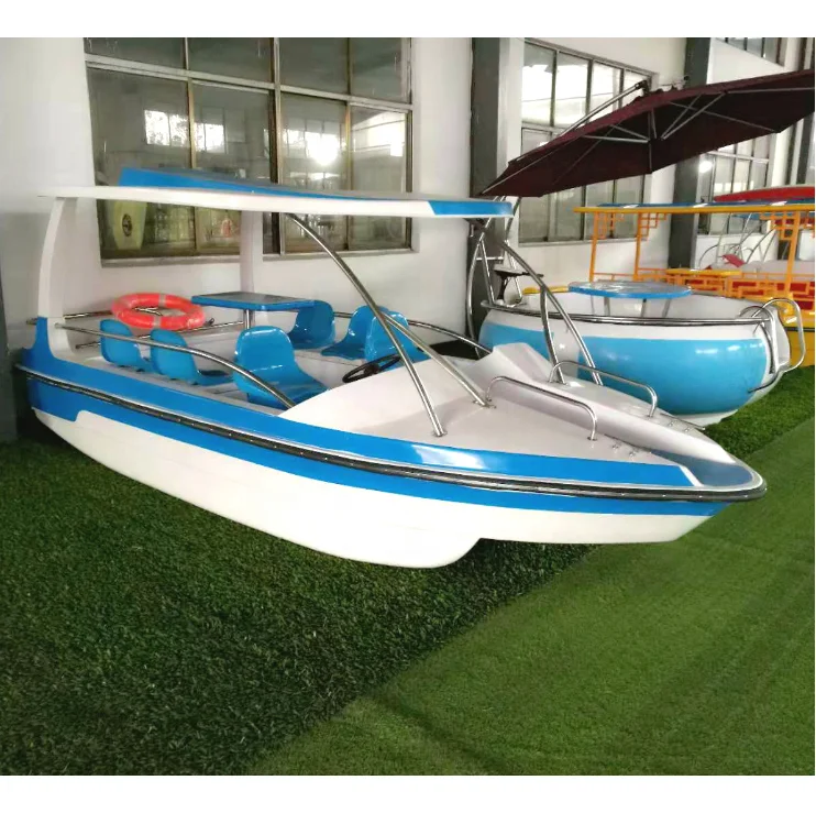 
8 passager Electric leisure fiberglass boat for park 
