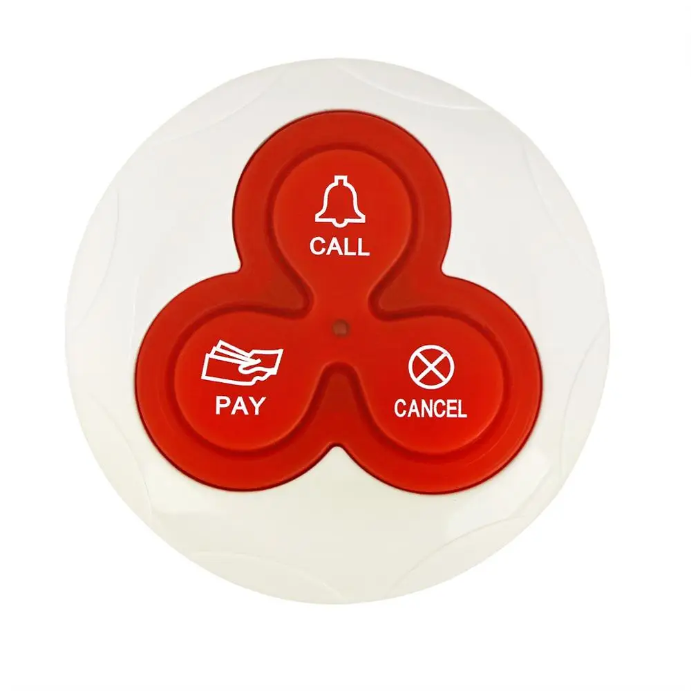 Retekess 433MHz Wireless Cafe Spar Club Restaurant Service Waiter Calling Transmitter Button Call Pager Three-key