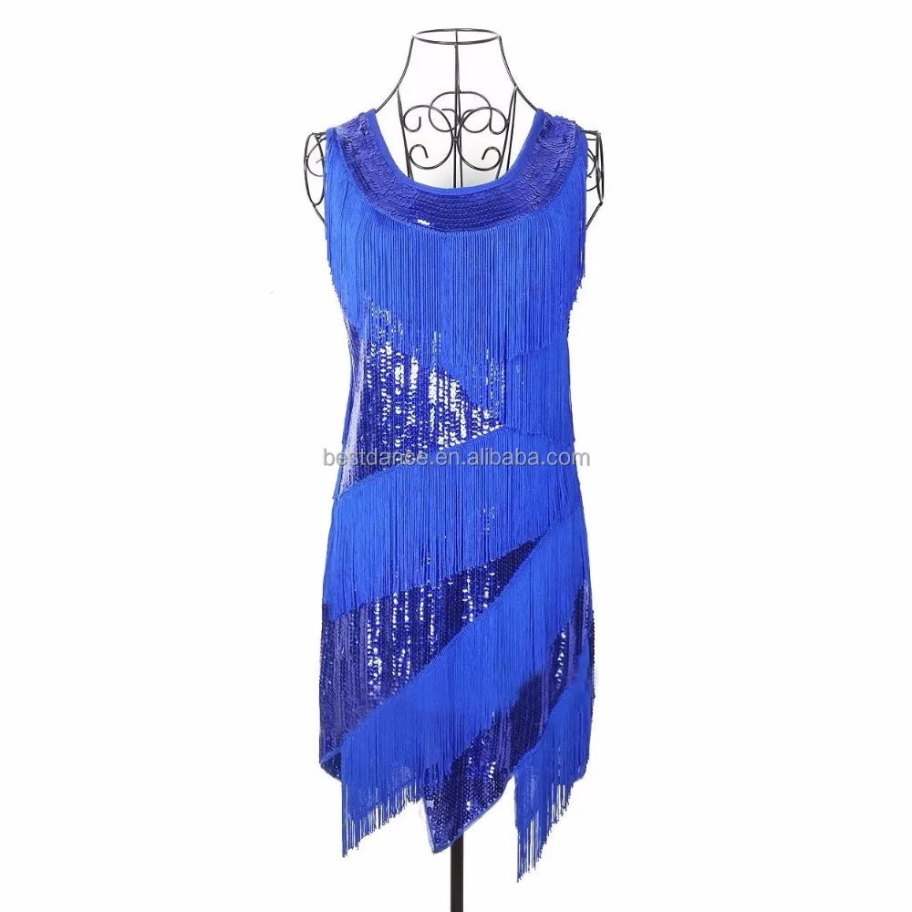 BestDance Ladies Latin Ballroom Dance Dress Festival Party Club Sequin Dress for Women