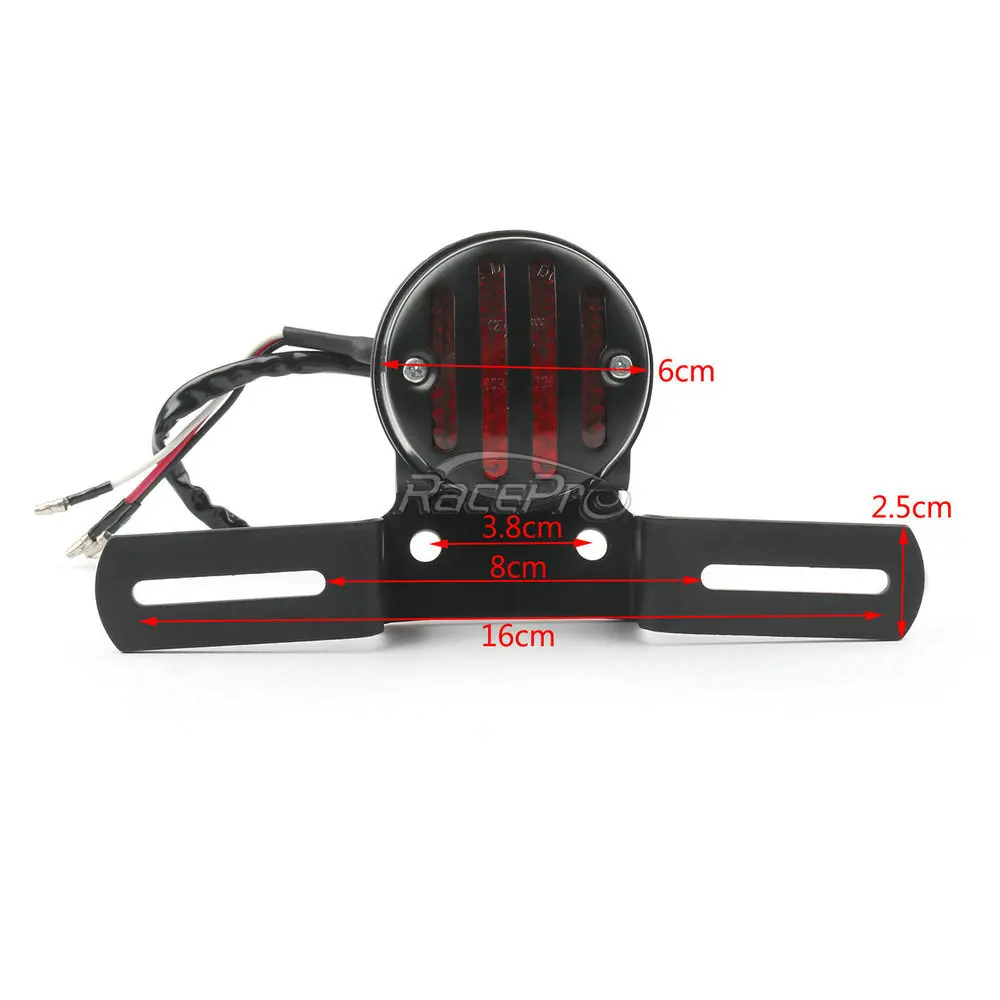Grill Motorcycle Moto Rear Tail Brake Stop Light Lamp for Harley Chopper Bobber Cafe Racer