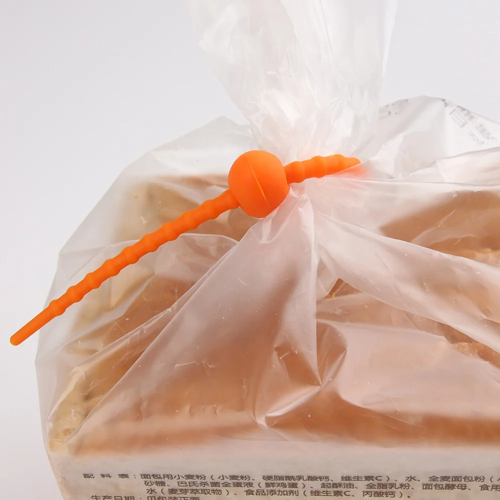 Colorful All-Purpose Household Snake Ties Reusable Twist Silicone Multi-use Smart Tie Bag Bread Food Save Cable Ties