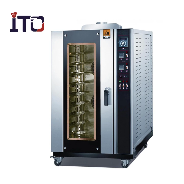 Fashion style built-in convection bread baking machine gas oven,hot air convection oven with 5/8/12 trays
