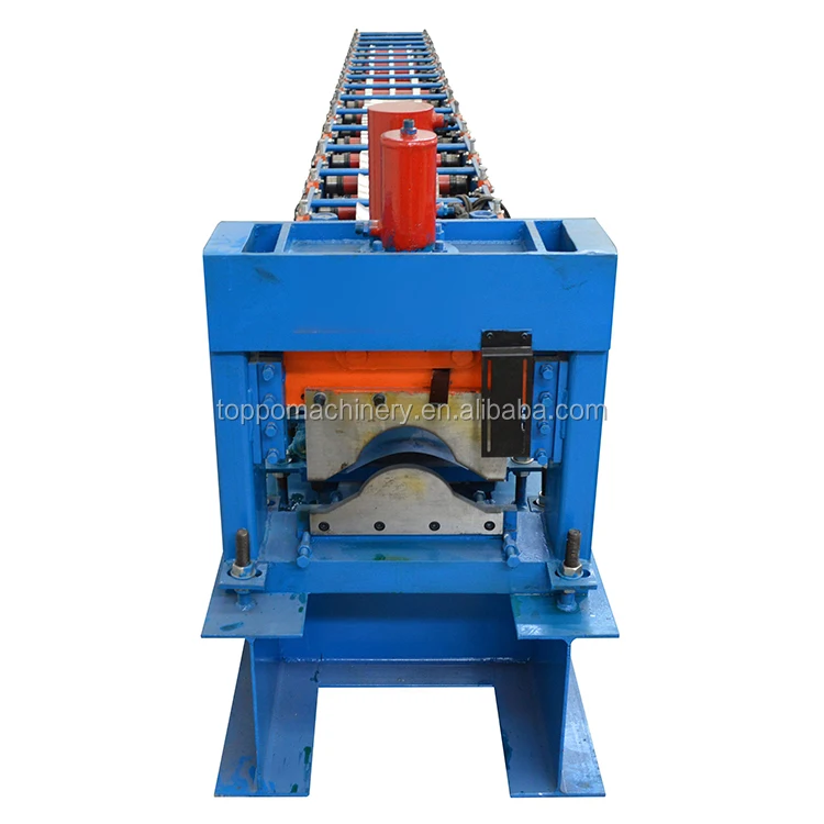 Iron Metal Ridge Cap Roofing Sheet Making Forming Machine 2021 Aluminum Colored Steel Tile 0.3-0.8mm Rolling Thickness 2 Works