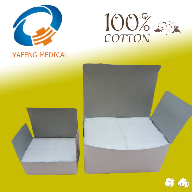 High absorbent and soft surgical gauze compress sterile